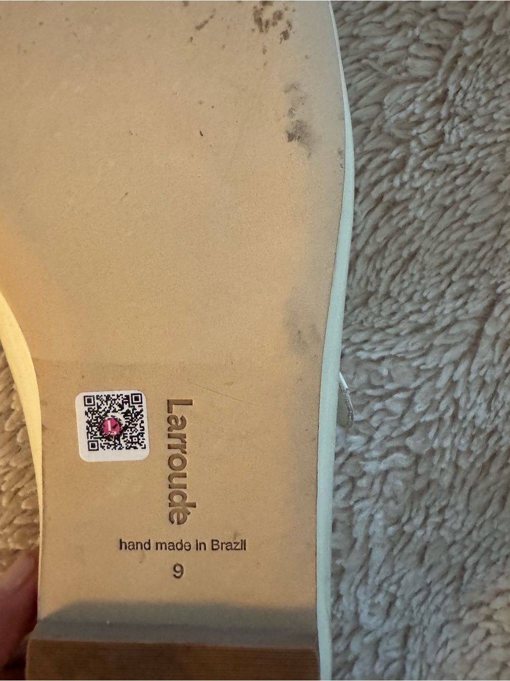Larroude Blair Mary Jane Flats in Cream - Picture 5 of 5